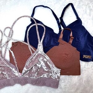 Lot of 3 PINK Victoria's Secret Bralettes